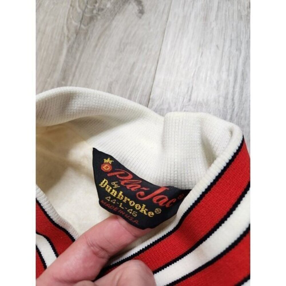 Vintage 60s "All Stars" White Satin Bomber Varsity Jacket‎ Mens Large - Picture 7 of 10